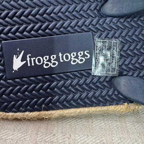Mens Frogg Toggs Kuba Flip Flops Size 9 Navy Rope Sole Durable Comfort - Picture 4 of 7